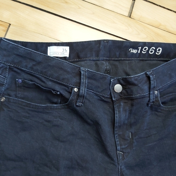 𝅺📣2/40$📣 Gap Stanton 1969 Long & lean dark wash jeans size 31P - Picture 2 of 7